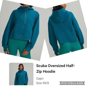 Scuba Oversized Half-Zip Hoodie lululemon Capri Blue small